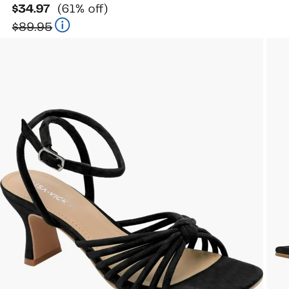 Shoes - Black Strappy Heels